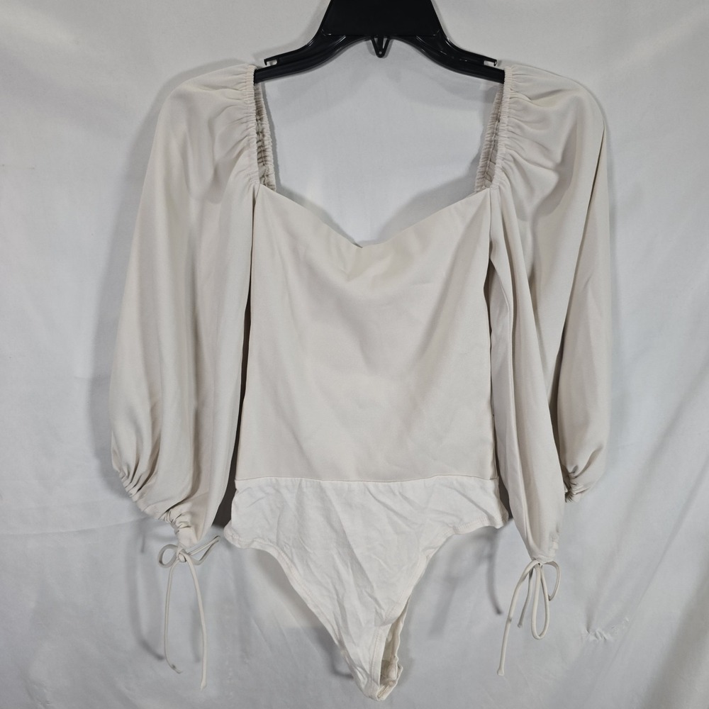Lani The Label Michelle Bodysuit Puff Sleeve Sweatheart‎ Neck Cut out Size Xs... - Picture 9 of 10